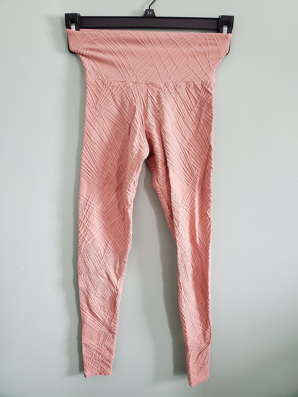 Onzie Peach Blush Textured High-Waist Leggings